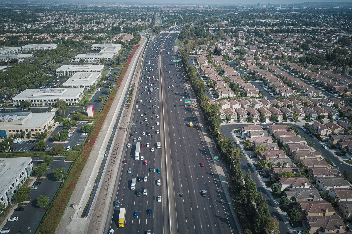 Freeway traffic in Moreno Valley.
