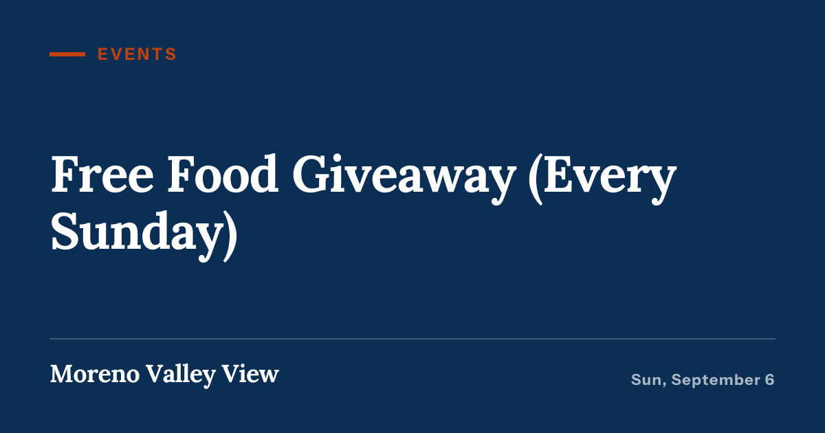 Illustration for “Free Food Giveaway (Every Sunday)”