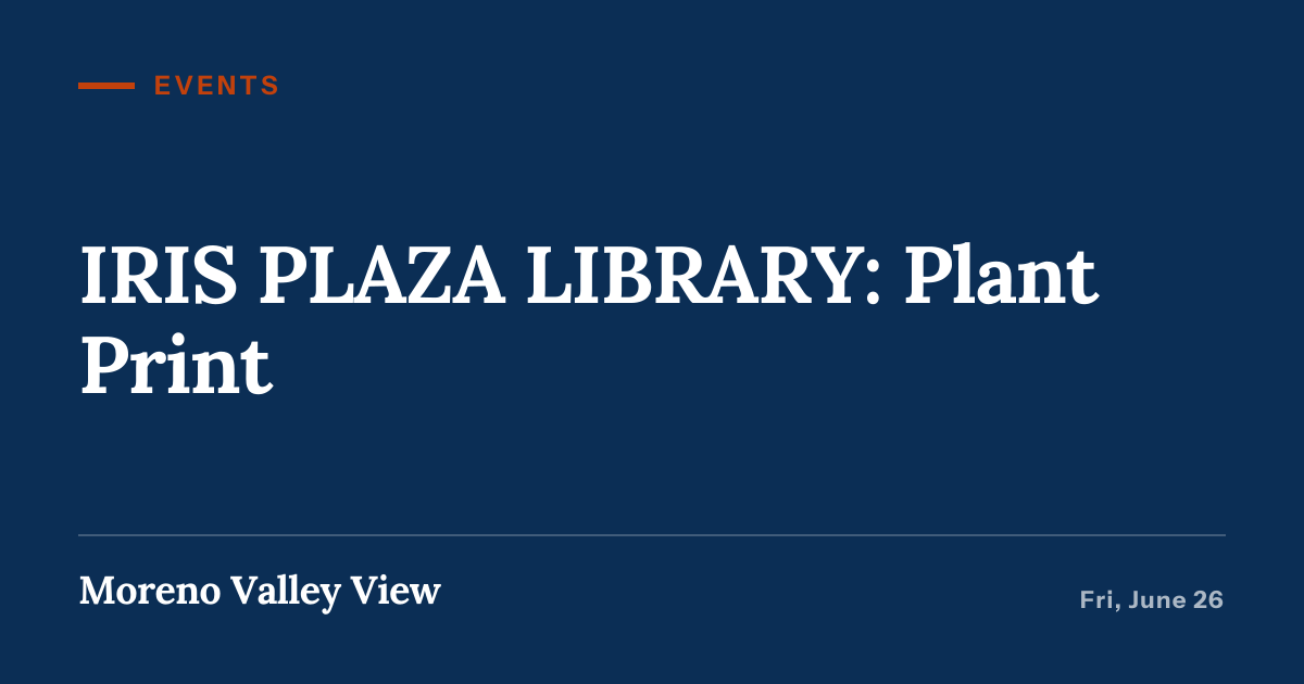 Illustration for “IRIS PLAZA LIBRARY: Plant Print”