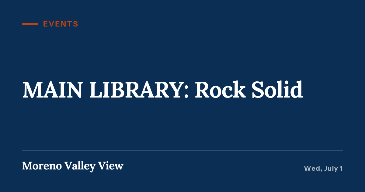 Illustration for “MAIN LIBRARY: Rock Solid”