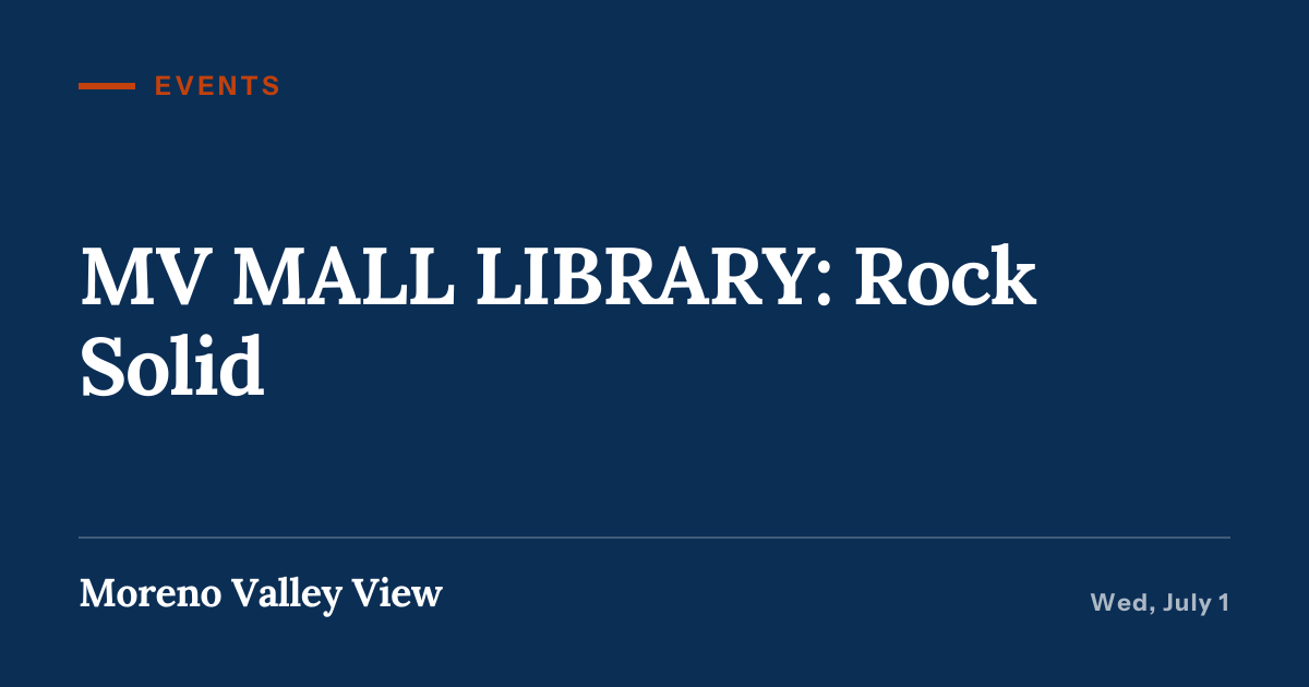 Illustration for “MV MALL LIBRARY: Rock Solid”