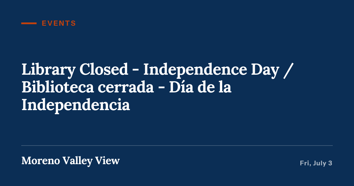 Illustration for “Library Closed - Independence Day / Biblioteca cerrada - Día de la Independencia”