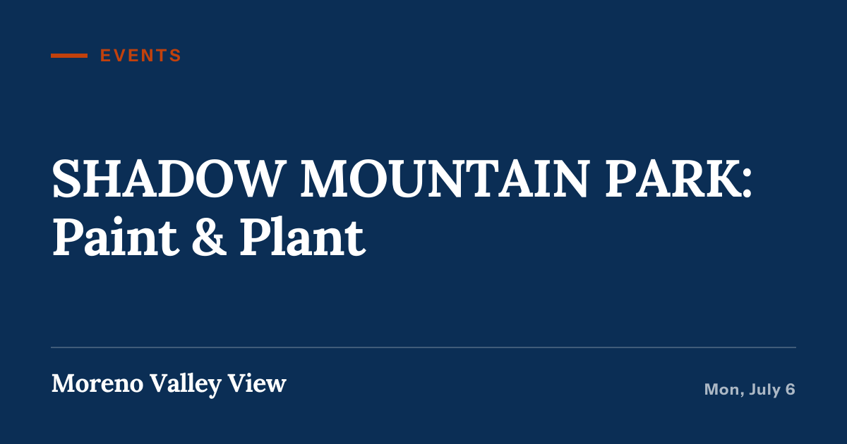 Illustration for “SHADOW MOUNTAIN PARK: Paint & Plant”