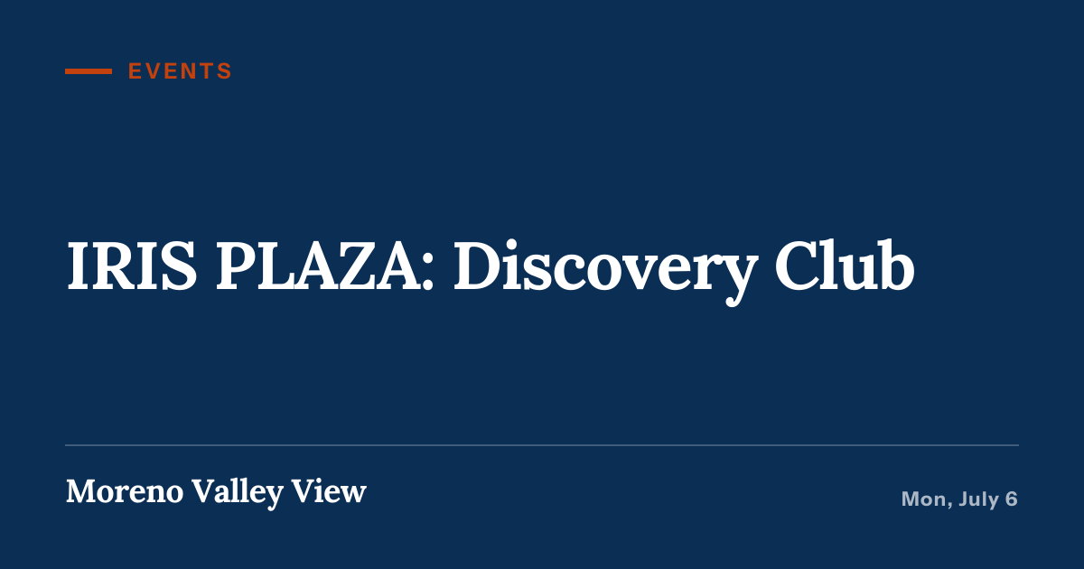 Illustration for “IRIS PLAZA: Discovery Club”