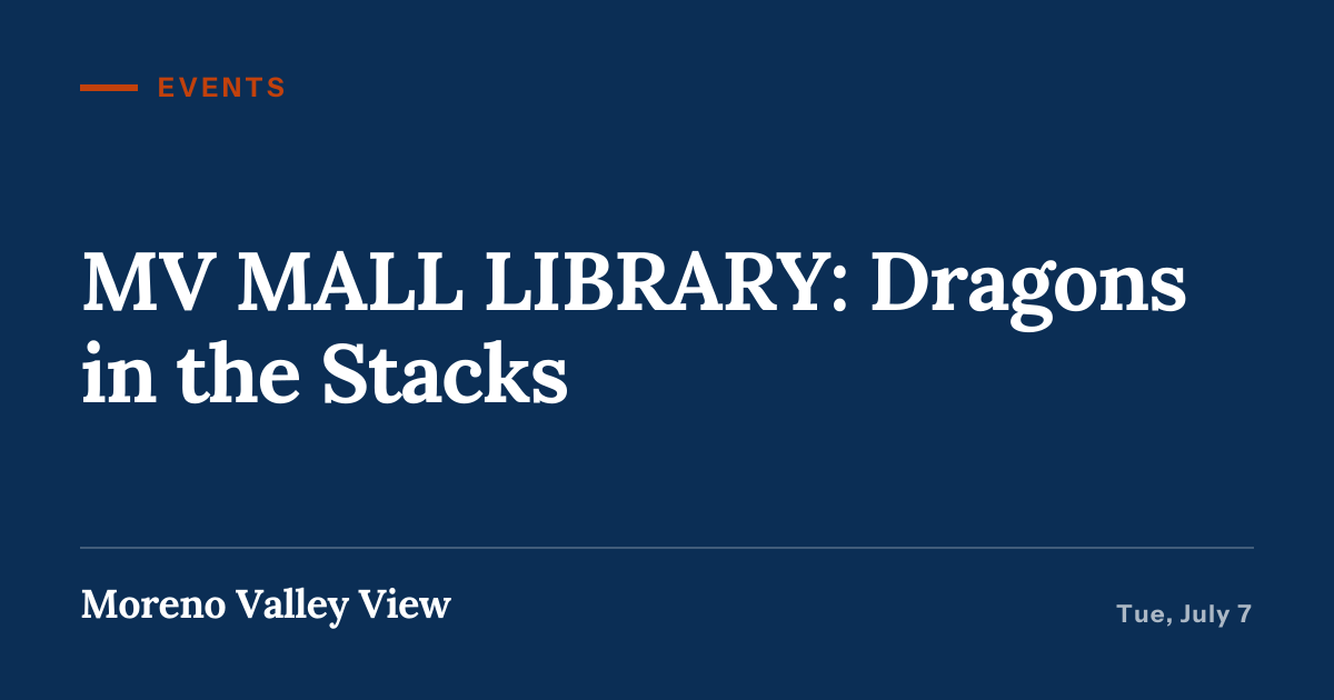 Illustration for “MV MALL LIBRARY: Dragons in the Stacks”