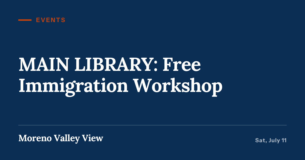 Illustration for “MAIN LIBRARY: Free Immigration Workshop”