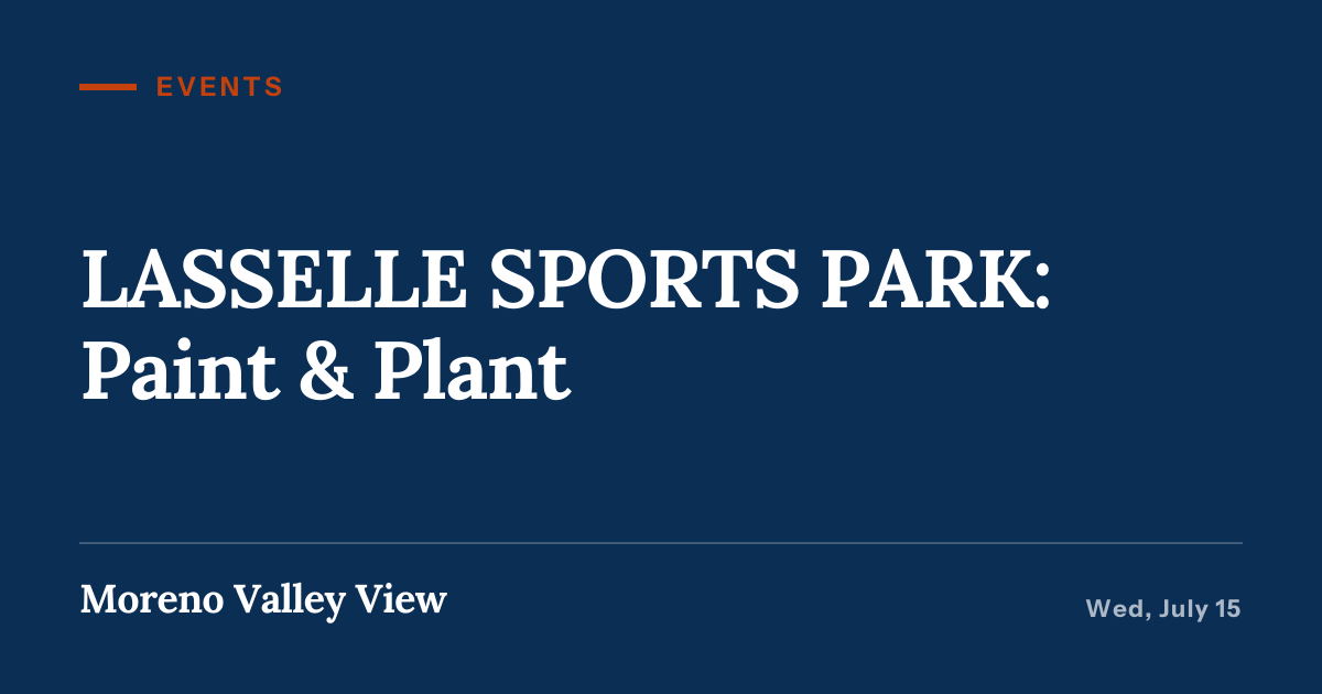 Illustration for “LASSELLE SPORTS PARK: Paint & Plant”