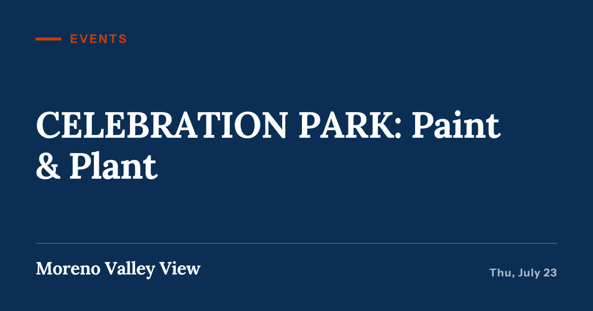 Illustration for “CELEBRATION PARK: Paint & Plant”