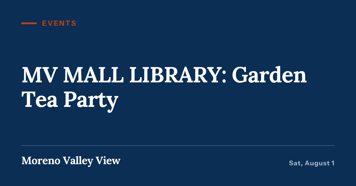 Illustration for “MV MALL LIBRARY: Garden Tea Party”