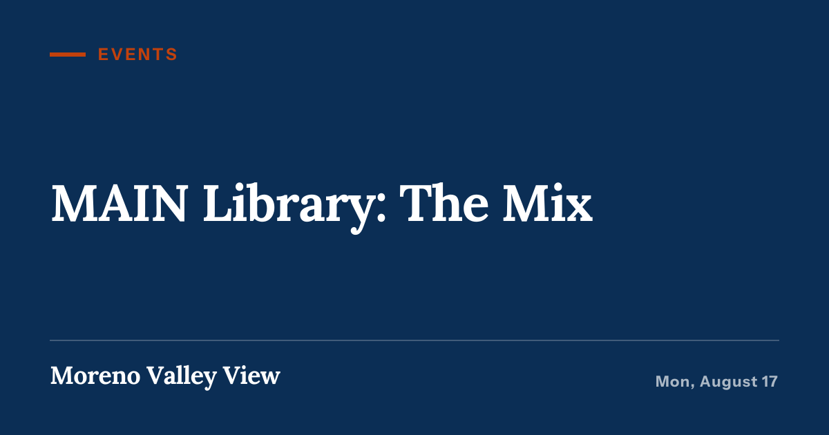 Illustration for “MAIN Library: The Mix”