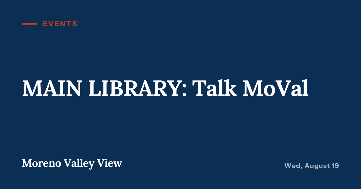 Illustration for “MAIN LIBRARY: Talk MoVal”