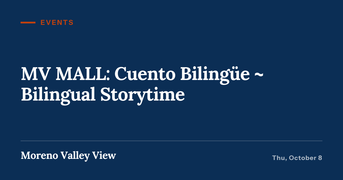 Illustration for “MV MALL: Cuento Bilingüe ~ Bilingual Storytime”